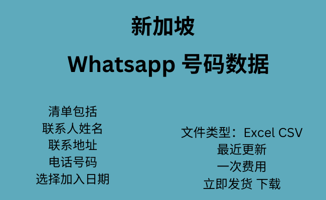 新加坡 WhatsApp 数据​